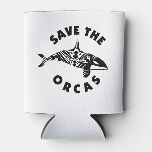 Save the Orcas design Can Cooler