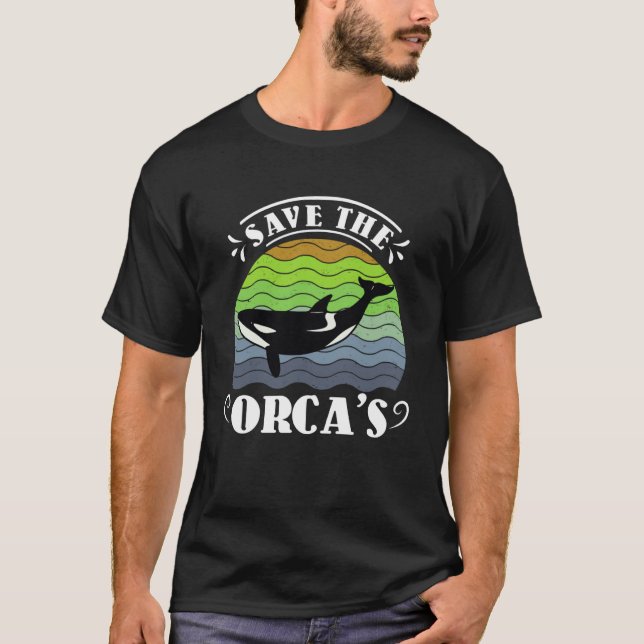 Save the Orcas protected species environment Aware T-Shirt (Front)