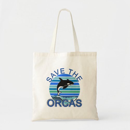 SAVE THE ORCAS TOTE BAG