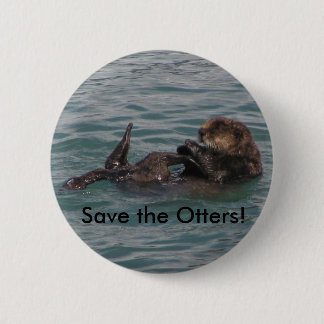 Save the Otters! Pinback Button