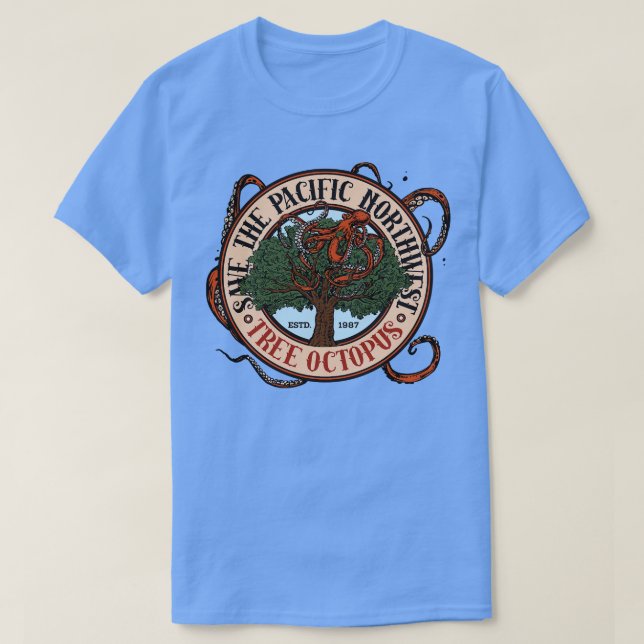 Save the Pacific Northwest Tree Octopus T-Shirt (Design Front)