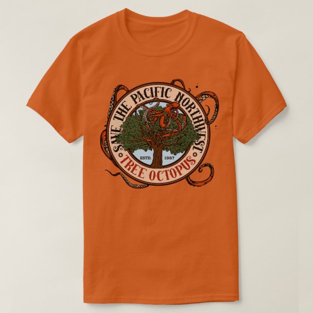 Save the Pacific Northwest Tree Octopus T-Shirt (Design Front)