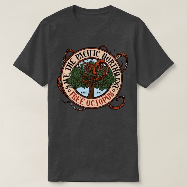 Save the Pacific Northwest Tree Octopus T-Shirt (Design Front)