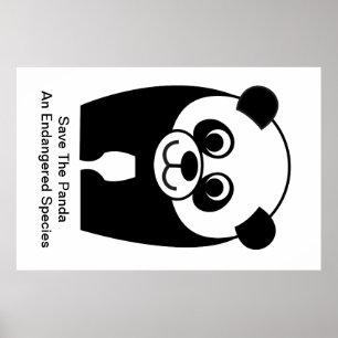 Save the Panda - an Endangered Species Poster