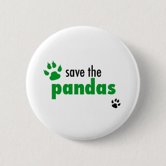 Save The Pandas Pinback Button