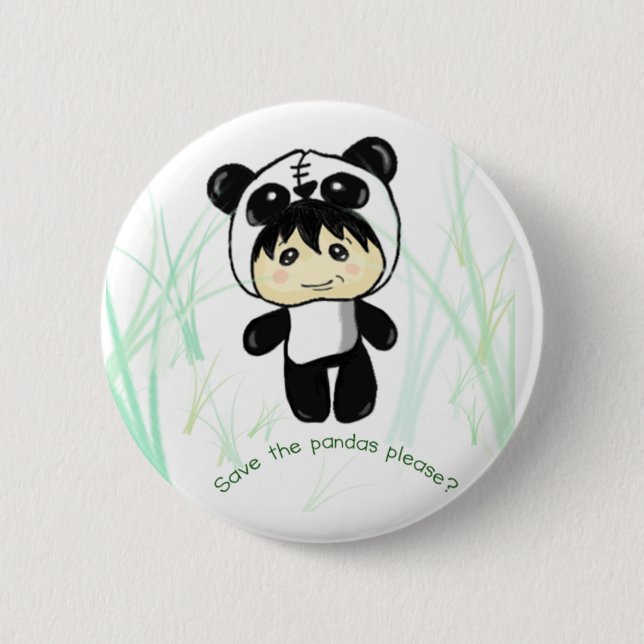 Save the Pandas please? Button (Front)