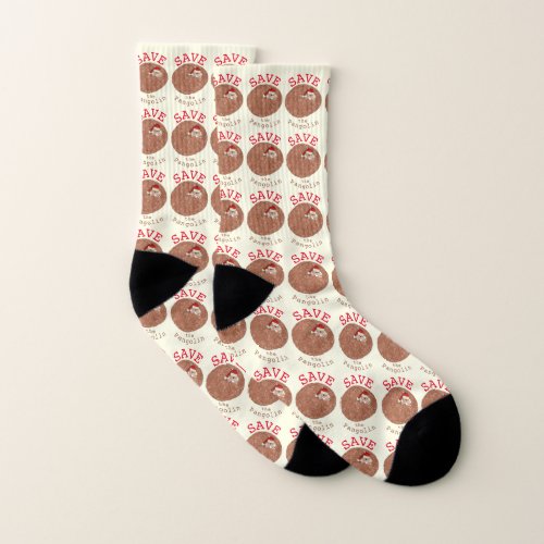 Save the Pangolin christmas slogan Socks
