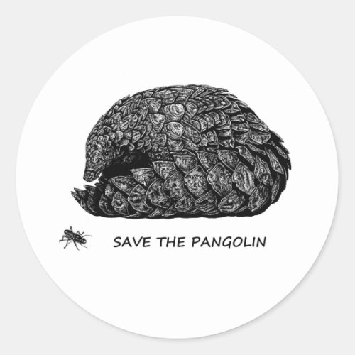 Save the Pangolin sticker
