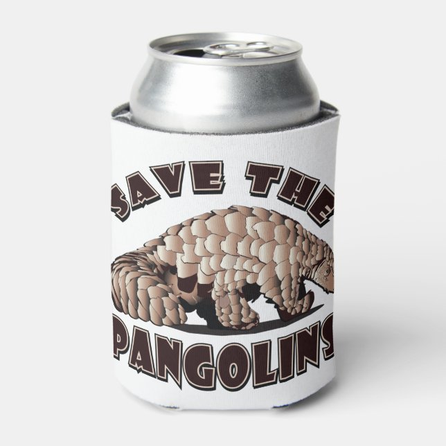 Save the Pangolins Can Cooler (Can Front)