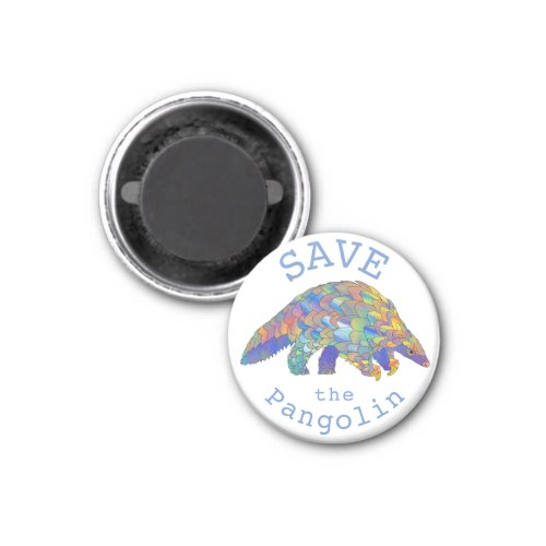 Save the Pangolins Endangered Animal Rights Art Magnet