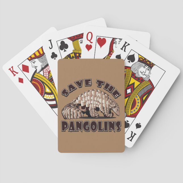 Save The Pangolins Poker Cards (Back)