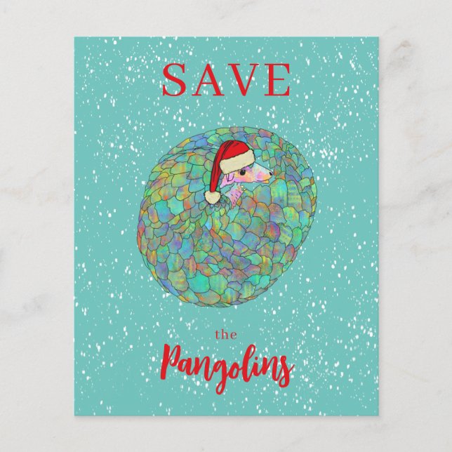 Save the Pangolins Slogan Personalized Budget (Front)