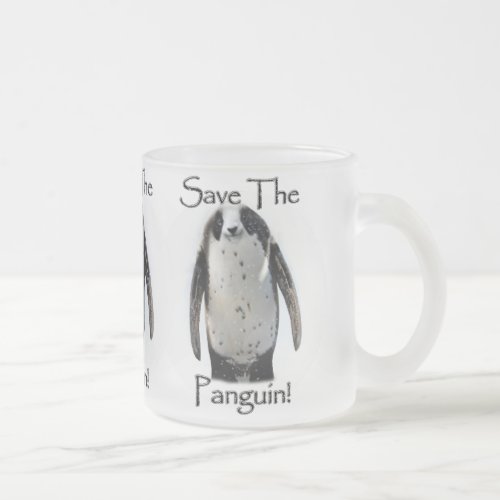 Save the Panguin Frosted Glass Coffee Mug