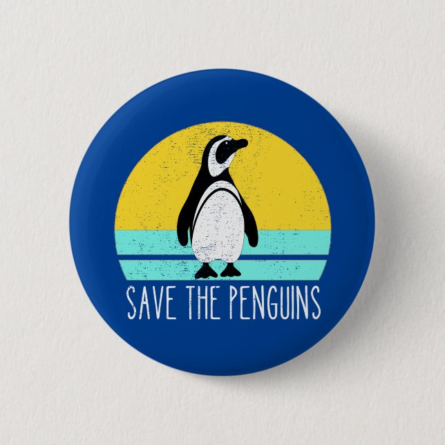Save The Penguins Button (Front)