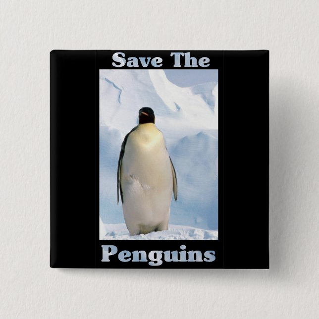 Save the Penguins Button (Front)