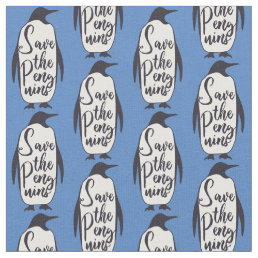 Save the Penguins Fabric