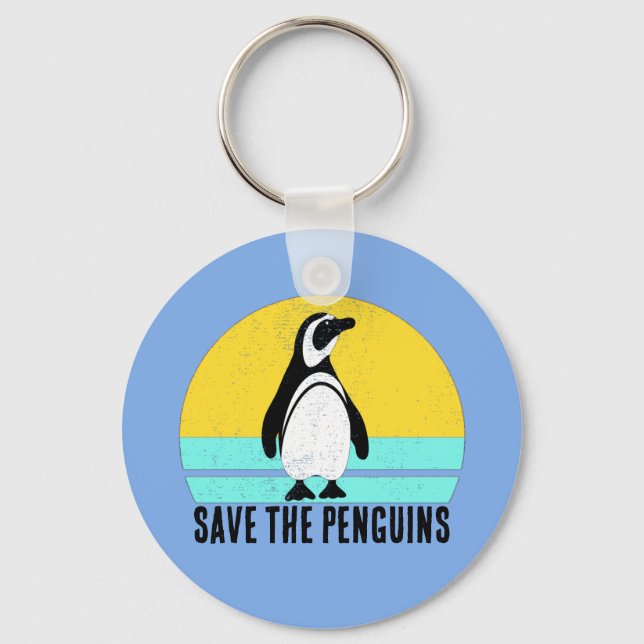 Save The Penguins Keychain (Front)