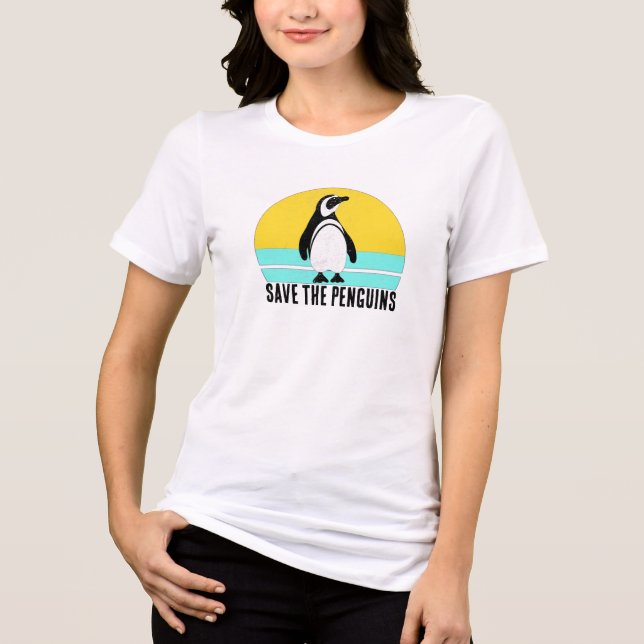 Save The Penguins Tri-Blend Shirt (Front)