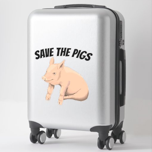 SAVE THE PIGS PIG CAR DECAL STICKER Zazzle