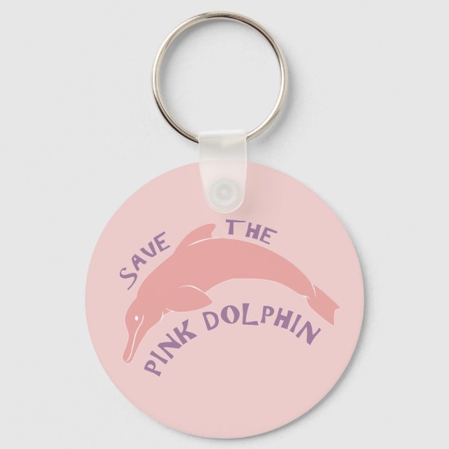 Save the Pink Dolphin Keychain (Front)