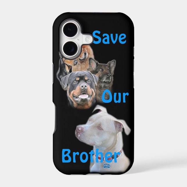 Save the Pitbull Iphone Case (Back)