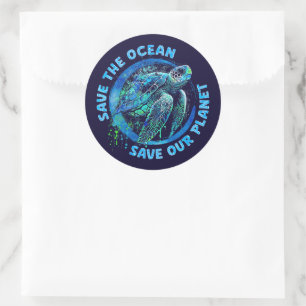 Save The Planet Classic Round Sticker