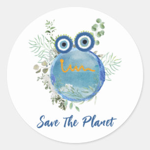 Save The Planet Classic Round Sticker