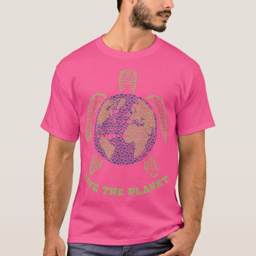 Save The Planet Earth Day Environment Turtle Ocean T_Shirt
