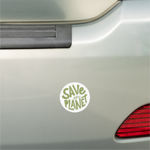Save the Planet Eco Design Car Magnet