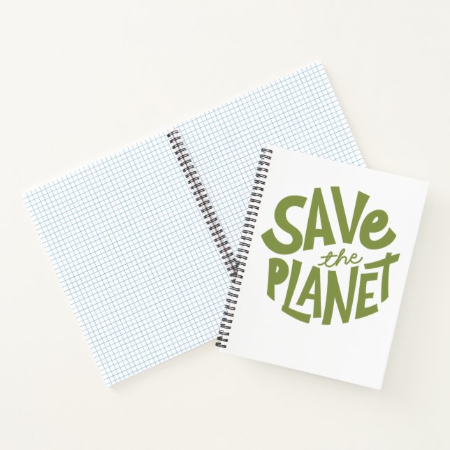 Save the Planet Eco Design Notebook (Inside)