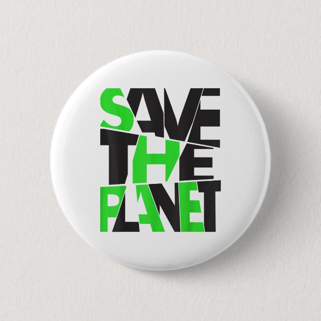 Save The Planet _ Environmental Protection _ Clima Button (Front)
