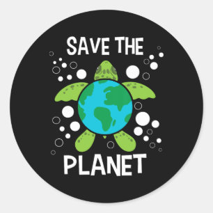Save The Planet - Environmental Protection Earth D Classic Round Sticker
