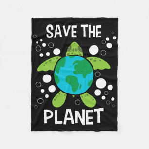 Save The Planet - Environmental Protection Earth D Fleece Blanket
