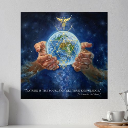Save the planet Leonardo da Vinci quote fineart Foil Prints