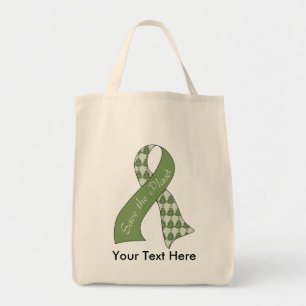 Save the Planet Ribbon: Everygreens Grocery Tote Bag