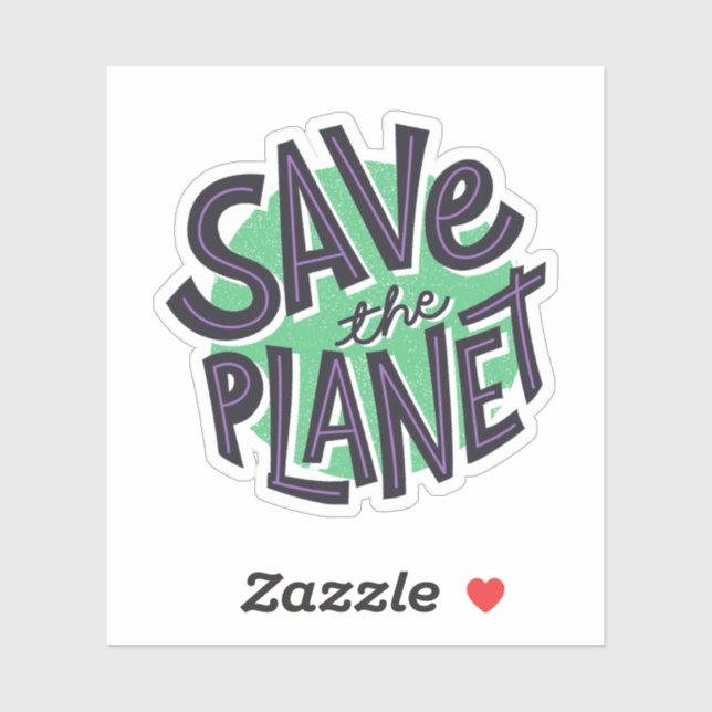 Save the planet sticker (Sheet)