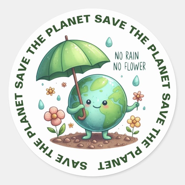 Save The Planet Stickers  (Front)