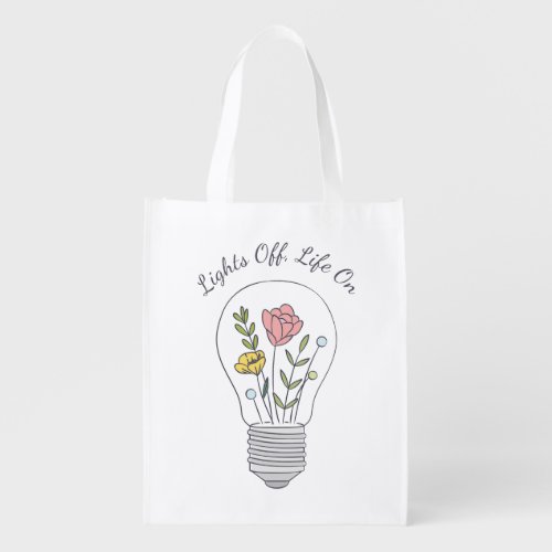 Save the Planet Think Green Eco Climate Lights Off Grocery Bag