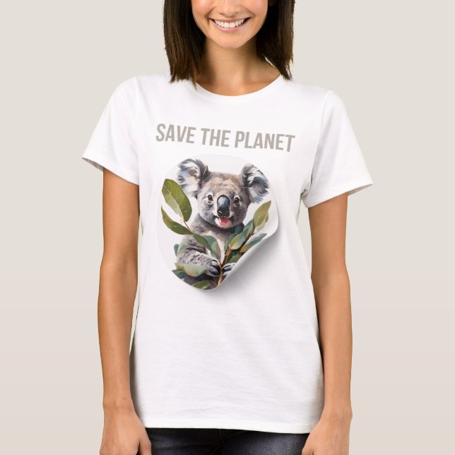 Save the Planet: Wear Your Love for Koalas! T-Shirt (Front)