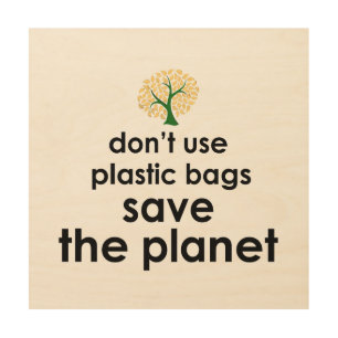 Save the planet wood wall art