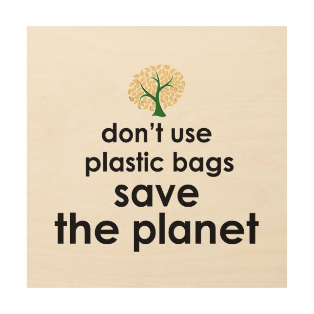 Save the planet wood wall art (Front)