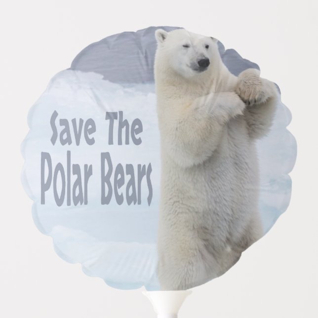 Save The Polar Bears Balloon (Front)
