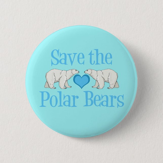 Save the Polar Bears Button (Front)