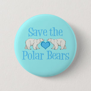 Save the Polar Bears Button