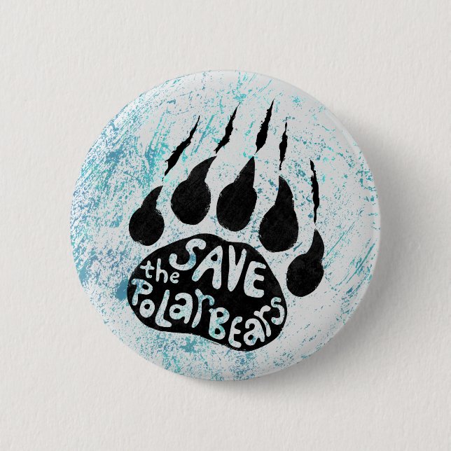 Save The Polar Bears Button (Front)