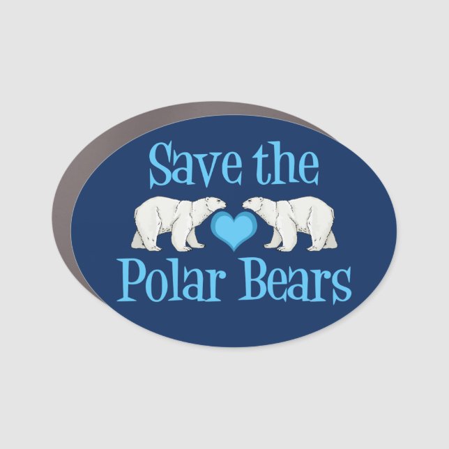 Save the Polar Bears Car Magnet (Front)