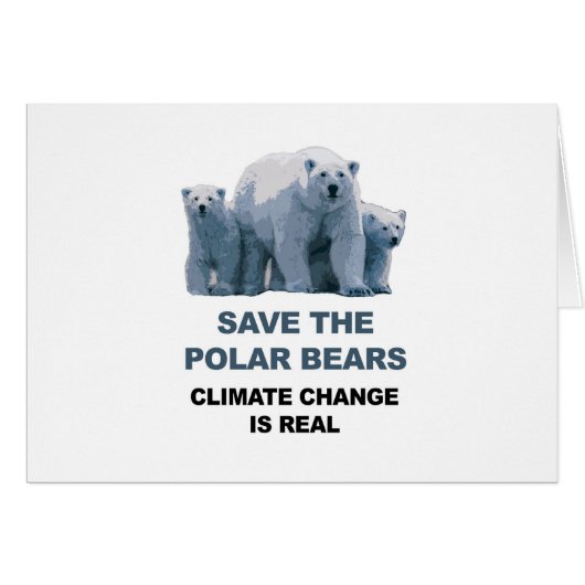 Save the Polar Bears Cards (Front Horizontal)