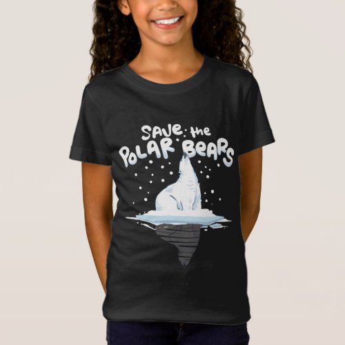 Save the Polar Bears Climate Awareness Earth Day T_Shirt