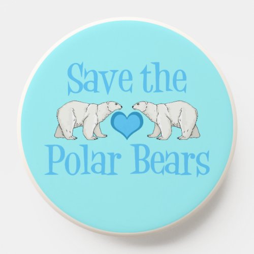 Save the Polar Bears Cute Blue PopSocket