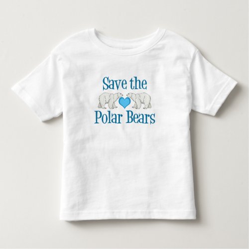 Save the Polar Bears Cute Toddler T_shirt